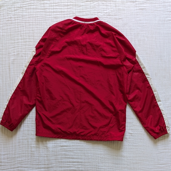 Holloway Pullover Windbreaker Jacket Mens Medium Red Vikings North Salinas Y2K - Picture 2 of 8